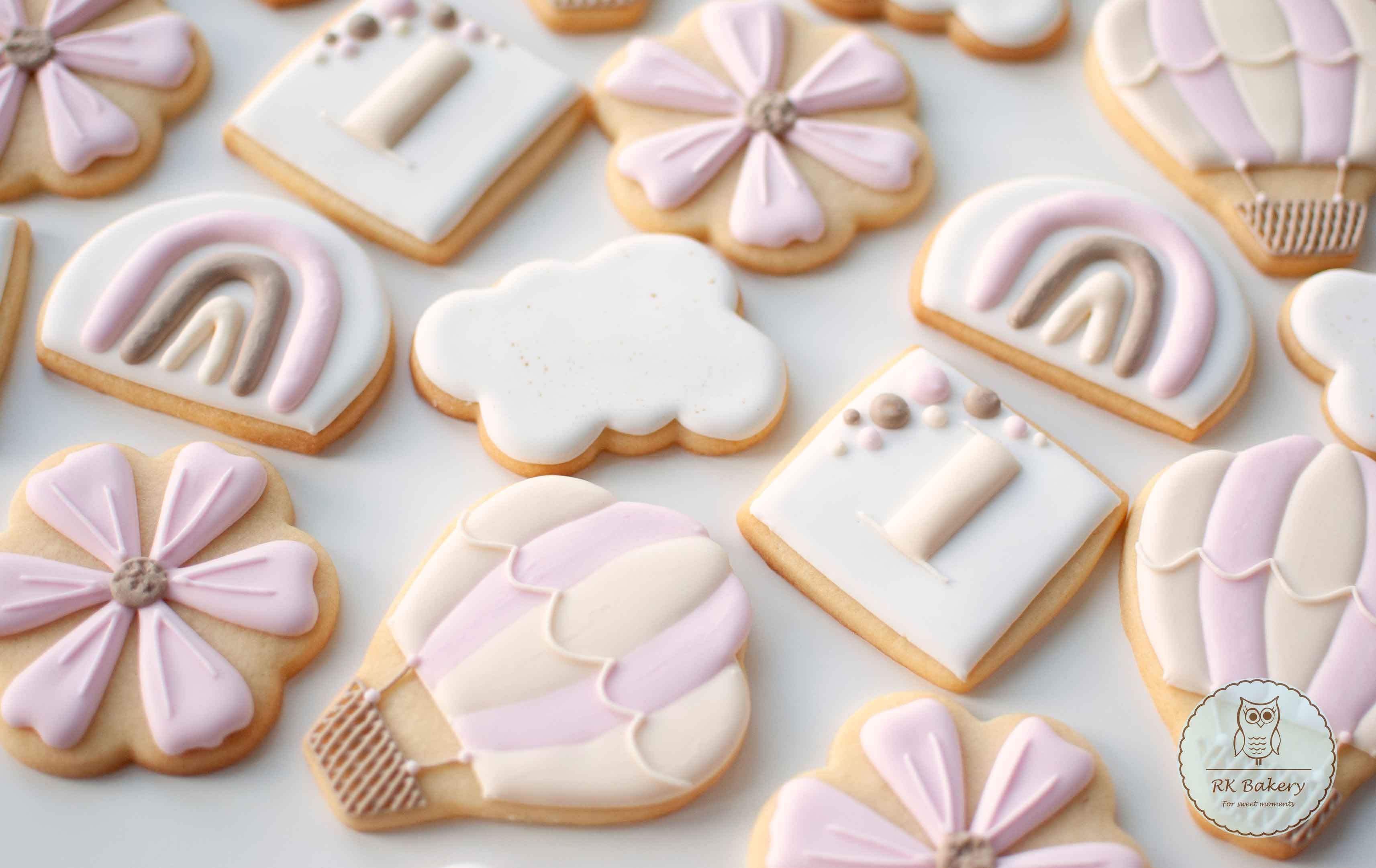 Boho themed decorated cookies